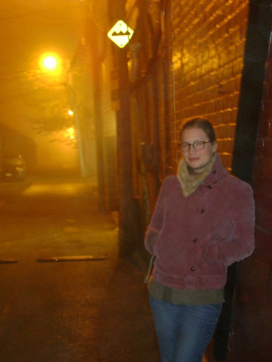 foggy alley in Toronto